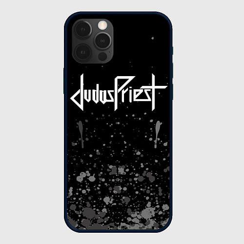 Чехол iPhone 12 Pro Judas Priest брызги / 3D-Черный – фото 1