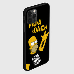 Чехол для iPhone 12 Pro Papa Roach, Гомер Симпсон, цвет: 3D-черный — фото 2