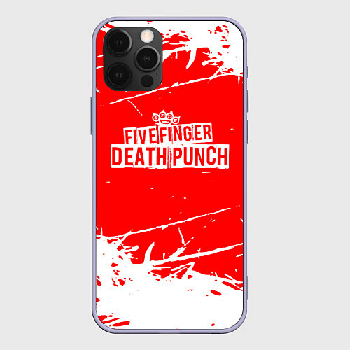 Чехол iPhone 12 Pro Five Finger Death Punch - metal / 3D-Светло-сиреневый – фото 1