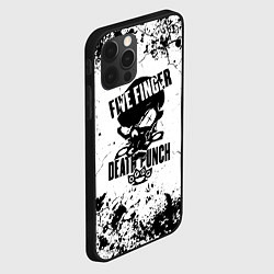 Чехол для iPhone 12 Pro Five Finger Death Punch - мелкие трещины, цвет: 3D-черный — фото 2