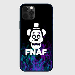 Чехол для iPhone 12 Pro Five Nights At Freddys - огонь неон, цвет: 3D-черный