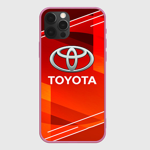 Чехол iPhone 12 Pro Toyota Abstraction Sport / 3D-Малиновый – фото 1