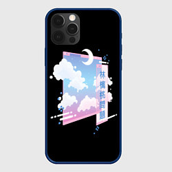 Чехол для iPhone 12 Pro Информационное облако, цвет: 3D-тёмно-синий