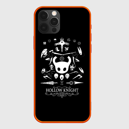 Чехол iPhone 12 Pro Hollow Knight персонажи игры / 3D-Красный – фото 1