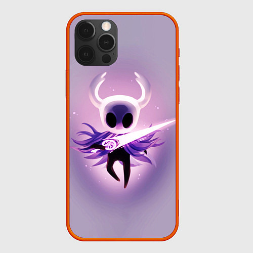 Чехол iPhone 12 Pro Hollow Knight рыцарь неон / 3D-Красный – фото 1