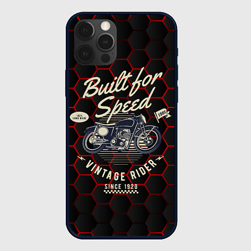 Чехол iPhone 12 Pro Old vintage moto / 3D-Черный – фото 1