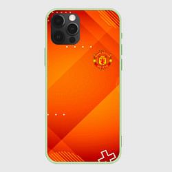 Чехол для iPhone 12 Pro Manchester united Абстракция спорт, цвет: 3D-салатовый