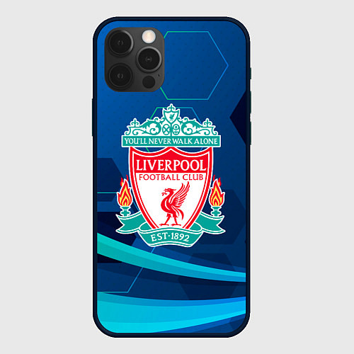 Чехол iPhone 12 Pro Liverpool Абстракция / 3D-Черный – фото 1