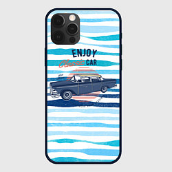 Чехол iPhone 12 Pro Enjoy blue classic car