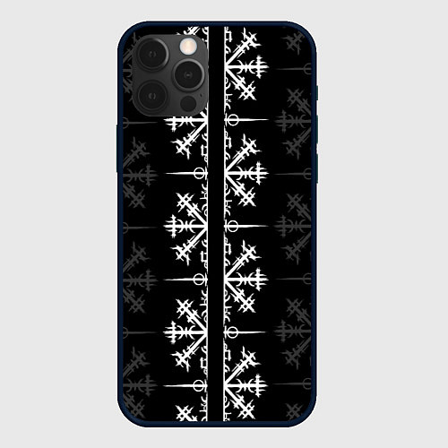 Чехол iPhone 12 Pro Скандинавский компас Вегвизир / 3D-Черный – фото 1