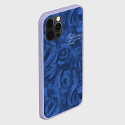 Чехол для iPhone 12 Pro Цветущее сердце синие абстрактные розы, цвет: 3D-светло-сиреневый — фото 2