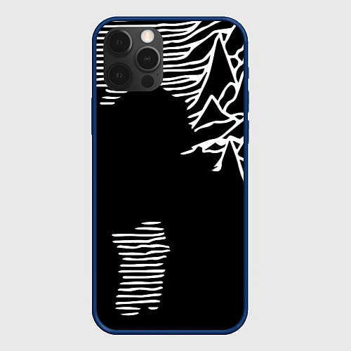 Чехол iPhone 12 Pro Joy Division - неровность горы / 3D-Тёмно-синий – фото 1