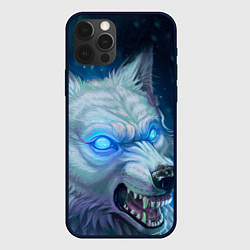 Чехол для iPhone 12 Pro Ледяной волк, цвет: 3D-черный