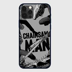 Чехол для iPhone 12 Pro Chainsaw man comix, цвет: 3D-черный