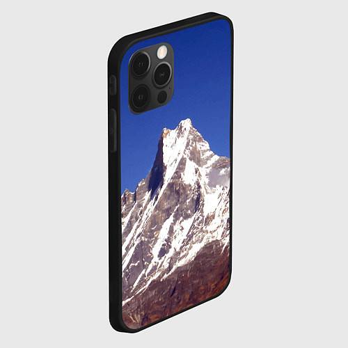 Чехол iPhone 12 Pro Мачапучаре, священная гора - дом бога Шивы, закрыт / 3D-Черный – фото 2