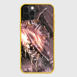 Чехол для iPhone 12 Pro Берсерк Гатс В Доспехах Извергает Огонь, цвет: 3D-желтый