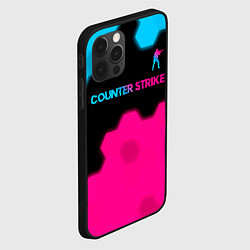 Чехол для iPhone 12 Pro Counter Strike - neon gradient: символ сверху, цвет: 3D-черный — фото 2