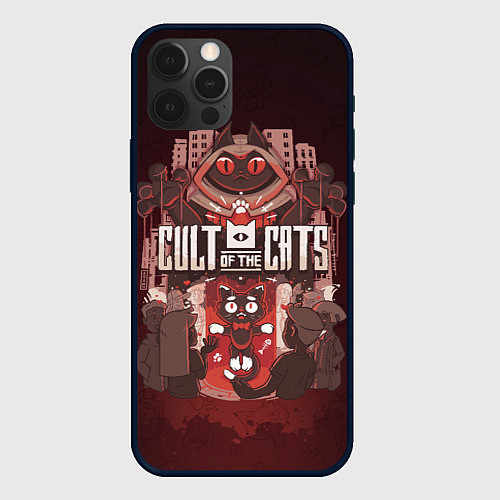 Чехол iPhone 12 Pro Dark Cult Of The Cats / 3D-Черный – фото 1