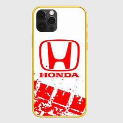 Чехол iPhone 12 Pro Honda - красный след шины