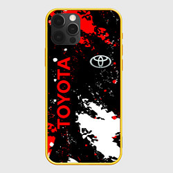 Чехол для iPhone 12 Pro Toyota - краска, цвет: 3D-желтый