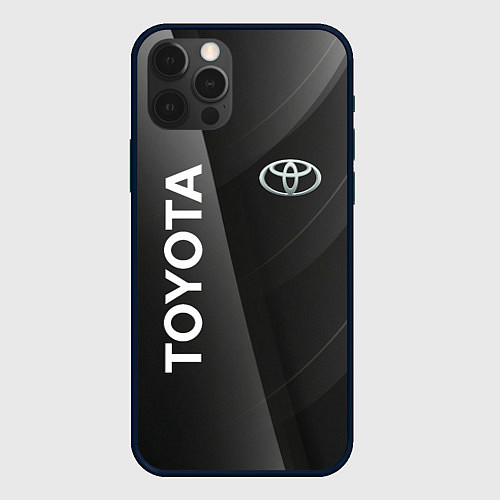 Чехол iPhone 12 Pro Toyota - серая абстракция / 3D-Черный – фото 1