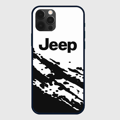 Чехол iPhone 12 Pro Jeep - textura / 3D-Черный – фото 1