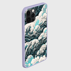 Чехол для iPhone 12 Pro Облачные узоры, цвет: 3D-светло-сиреневый — фото 2