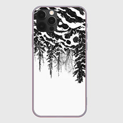 Чехол для iPhone 12 Pro Перевёрнутый лес, цвет: 3D-серый