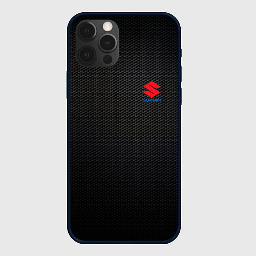 Чехол iPhone 12 Pro Suzuki - карбон / 3D-Черный – фото 1