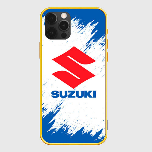 Чехол iPhone 12 Pro Suzuki - texture / 3D-Желтый – фото 1