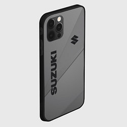 Чехол для iPhone 12 Pro Suzuki - серая абстракция, цвет: 3D-черный — фото 2