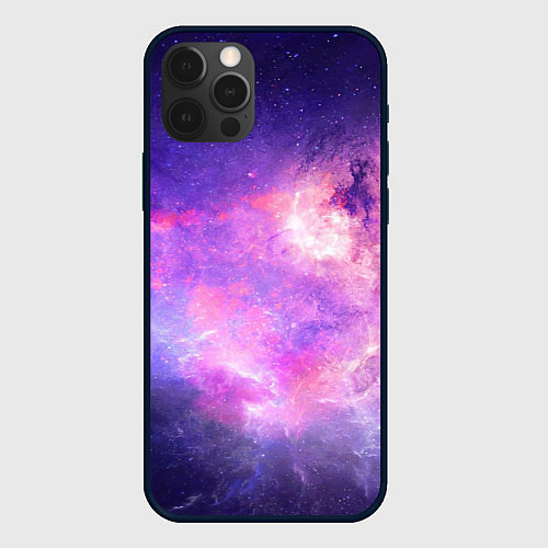 Чехол iPhone 12 Pro Космическая ветренная вспышка / 3D-Черный – фото 1