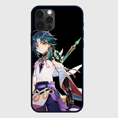 Чехол iPhone 12 Pro Адепт Сяо - Минимализм / 3D-Черный – фото 1