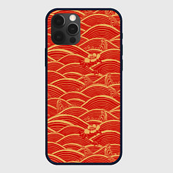 Чехол iPhone 12 Pro Китайская иллюстрация волн