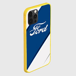 Чехол для iPhone 12 Pro Ford - СИНЯЯ ПОЛОСА, цвет: 3D-желтый — фото 2