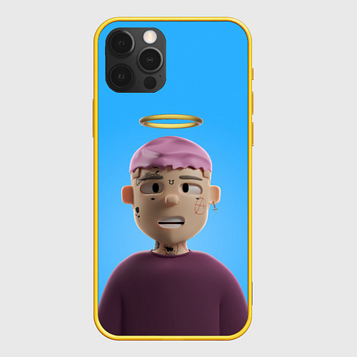 Чехол iPhone 12 Pro Lil Peep С Нимбом / 3D-Желтый – фото 1