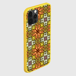 Чехол для iPhone 12 Pro Калейдоскоп - геометрия, цвет: 3D-желтый — фото 2