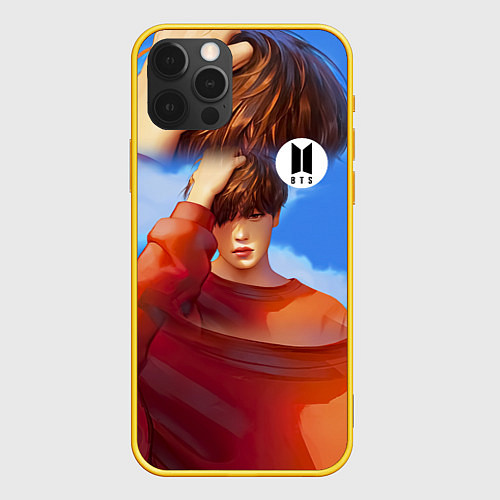 Чехол iPhone 12 Pro BTS Love Yourself Sky / 3D-Желтый – фото 1