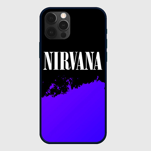 Чехол iPhone 12 Pro Nirvana purple grunge / 3D-Черный – фото 1
