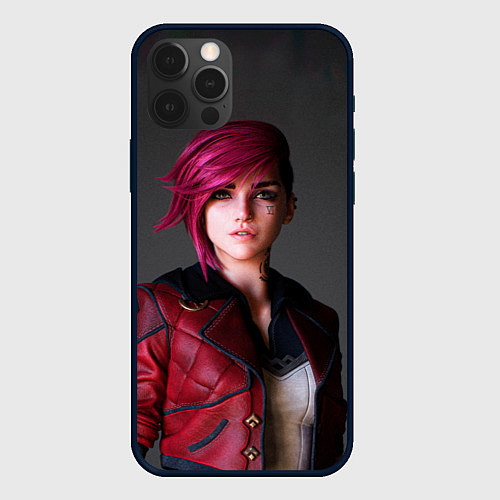 Чехол iPhone 12 Pro Аркейн - Вай League of Legends / 3D-Черный – фото 1