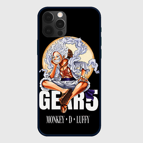 Чехол iPhone 12 Pro Монки Д Луффи 5 гир - One Piece / 3D-Черный – фото 1