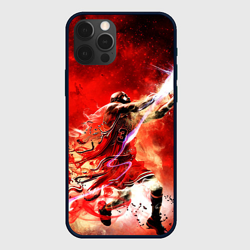 Чехол iPhone 12 Pro Jordan Graffiti Art / 3D-Черный – фото 1