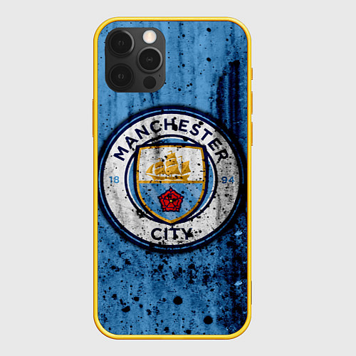 Чехол iPhone 12 Pro Манчестер Сити Лого / 3D-Желтый – фото 1