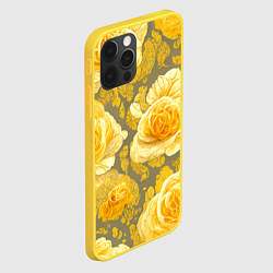 Чехол для iPhone 12 Pro Яркие желтые бутоны, цвет: 3D-желтый — фото 2