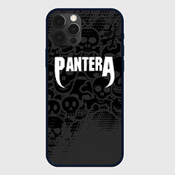 Чехол для iPhone 12 Pro Pantera метал - черепа, цвет: 3D-черный