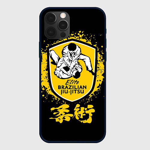 Чехол iPhone 12 Pro Brazilian fight club Jiu-jitsu Elite / 3D-Черный – фото 1