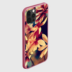 Чехол для iPhone 12 Pro Цветочные плитки, цвет: 3D-малиновый — фото 2