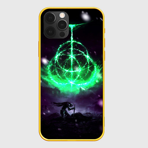 Чехол iPhone 12 Pro Elden ring art / 3D-Желтый – фото 1