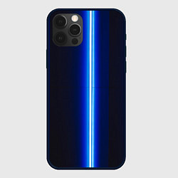 Чехол iPhone 12 Pro Неоновое синее свечение