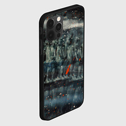 Чехол для iPhone 12 Pro Абстрактные тени и капли красок, цвет: 3D-черный — фото 2